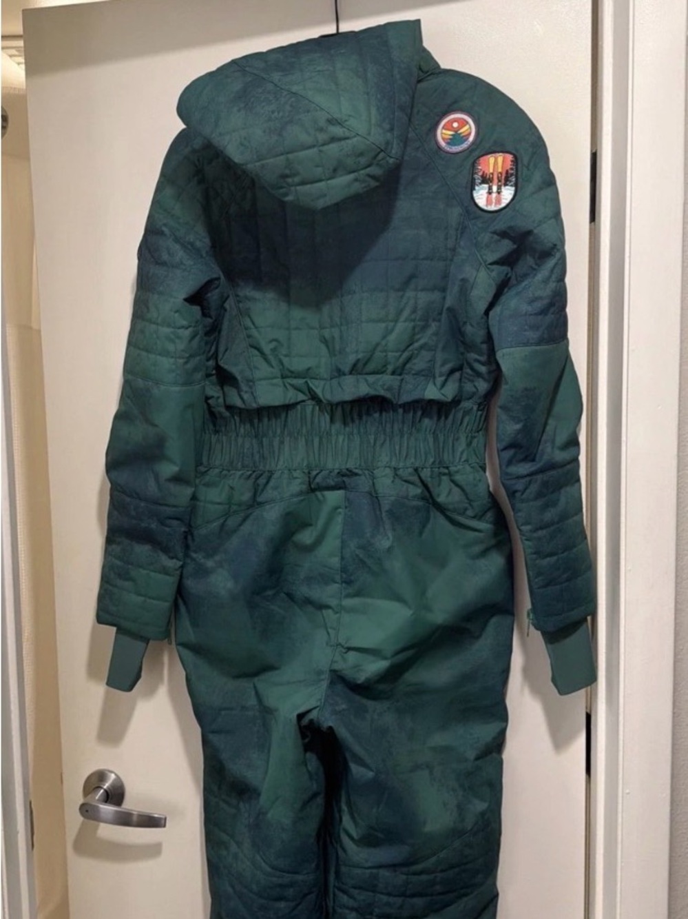 Free People Ski Suit Green All Prepped Patch One piece Medium NWT - Picture 8 of 10